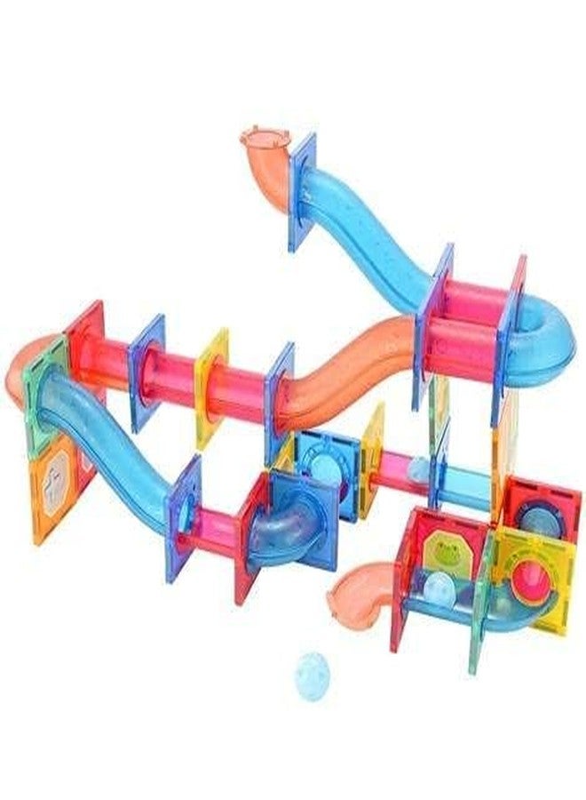Artnery Magnetic Marble Run Blocks 88 Pcs | Magnetic Tile Toys | 3D Educational STEM Puzzle Building Set for Kids Boys Girls MBT88 - Image 2